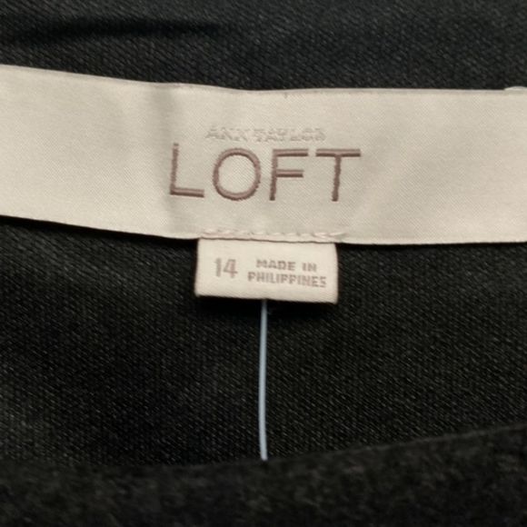 NWT LOFT Wool Blend Black Sequin Sleeveless Dress, size 14 - Picture 10 of 12